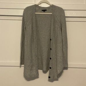american eagle grey knit cardigan